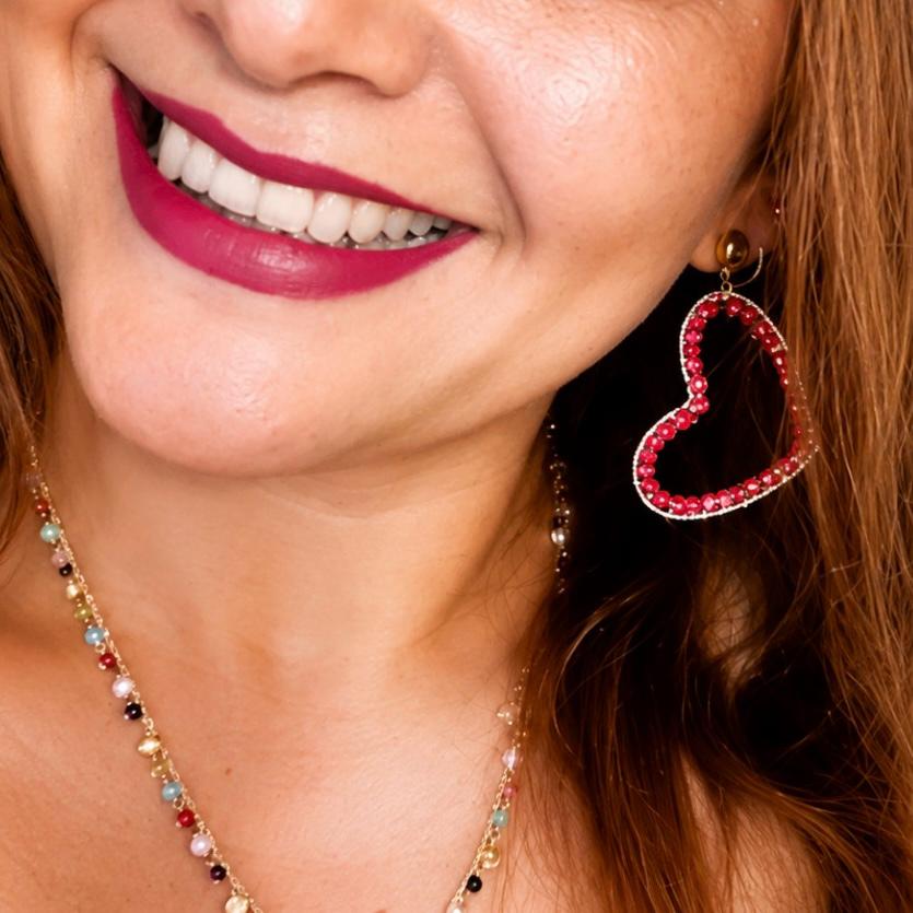 Aros Corazón de Cristal