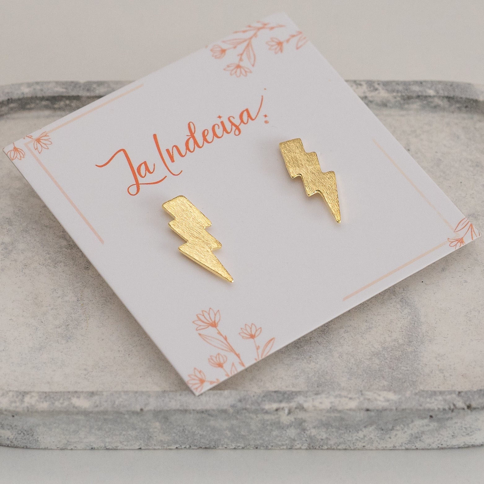 Aros Rayo Chapados en Oro o Plata