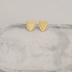 Aros Corazón Mexicano Chapados en Oro