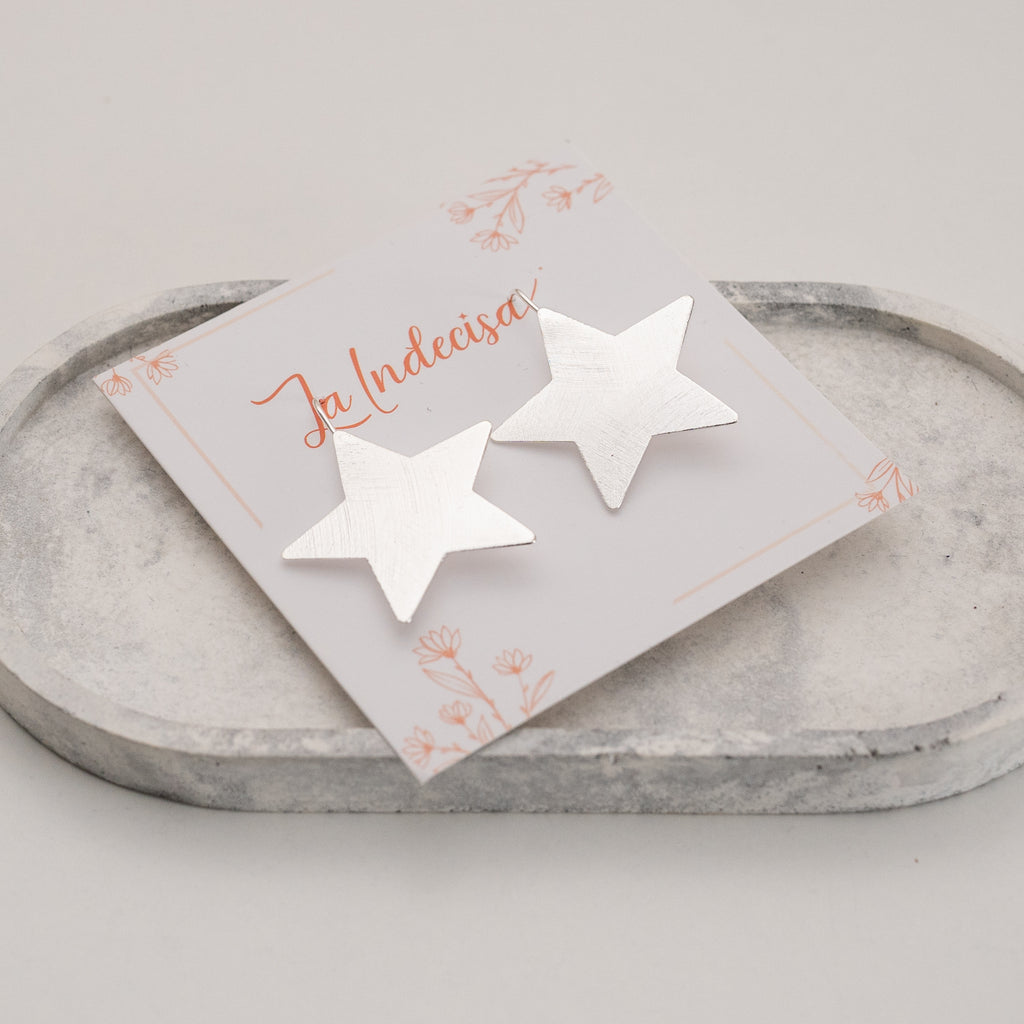 Aros Estrella XL Chapados en Plata