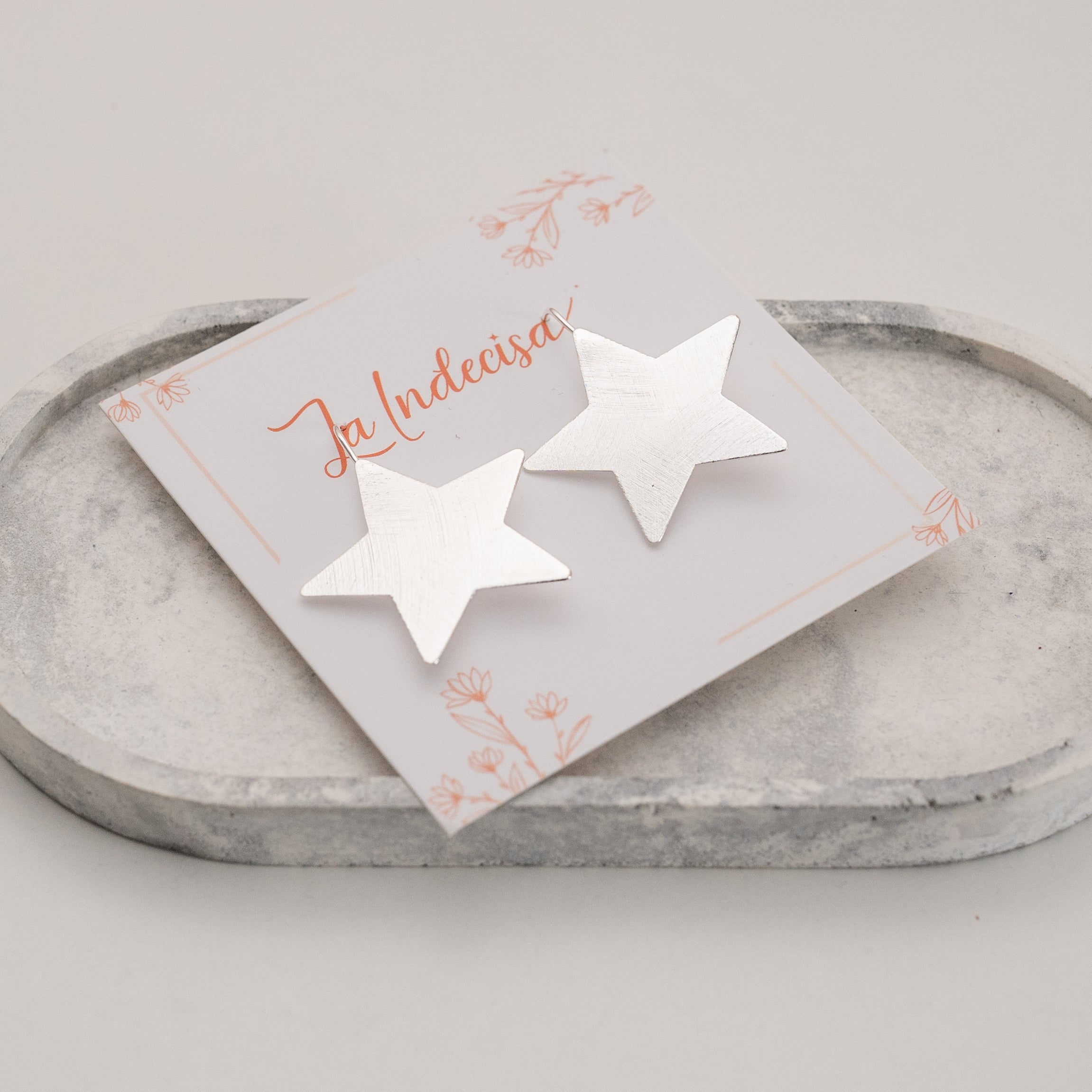 Aros Estrella XL Chapados en Plata