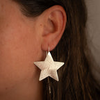 Aros Estrella XL Chapados en Plata