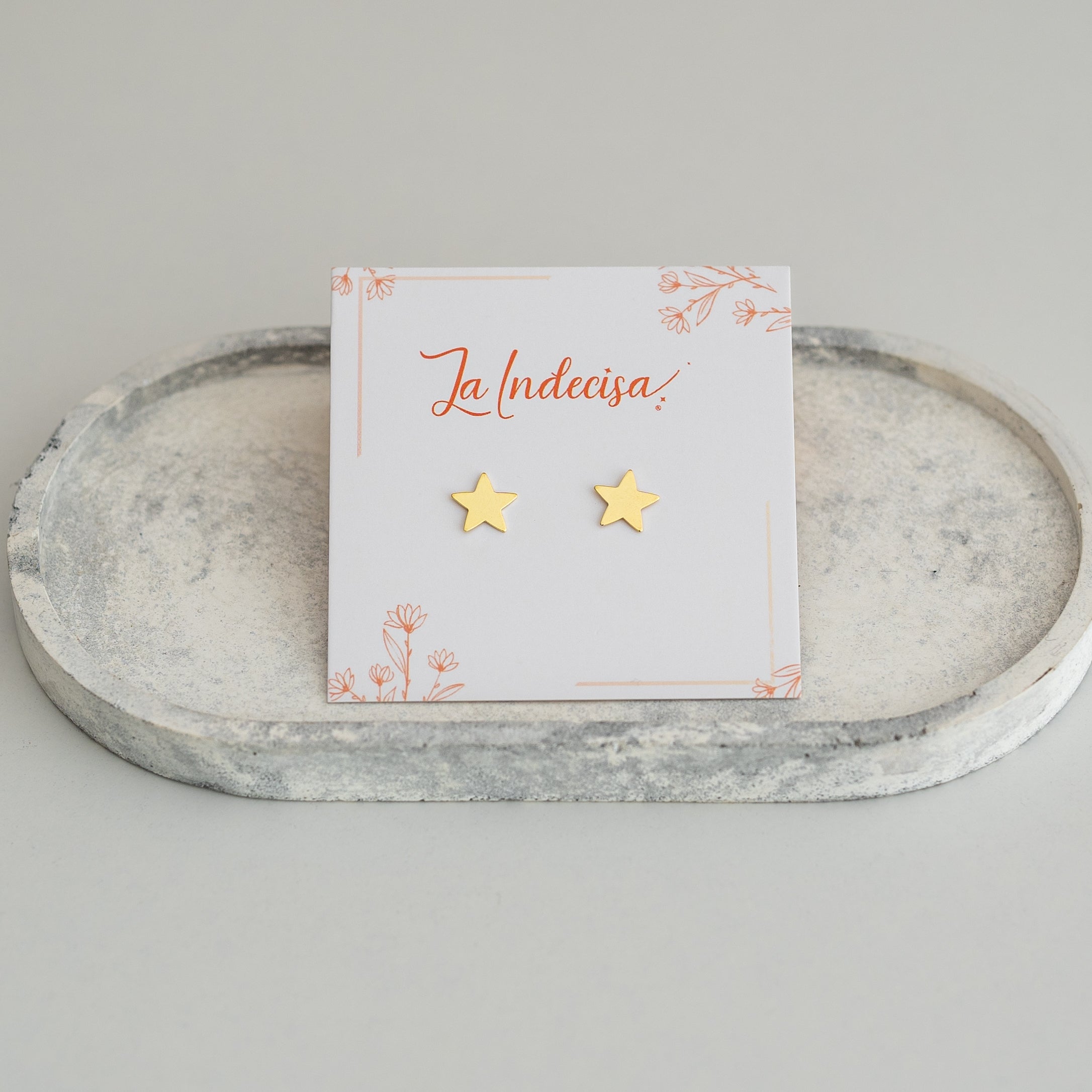 Mini Aros Estrella Chapados en Oro o Plata – Diseño Minimalista