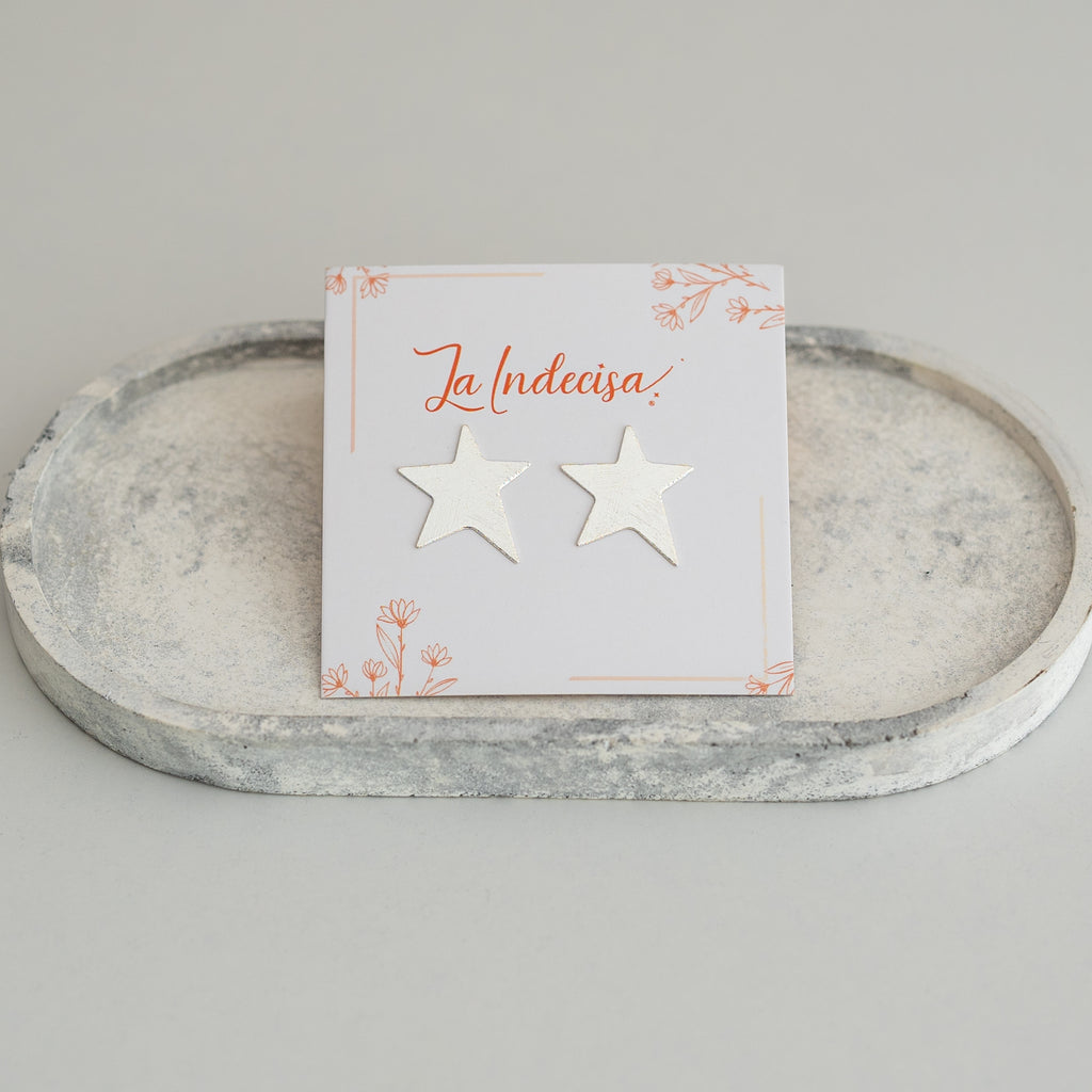 Aros Estrella Chapados en Oro o Plata