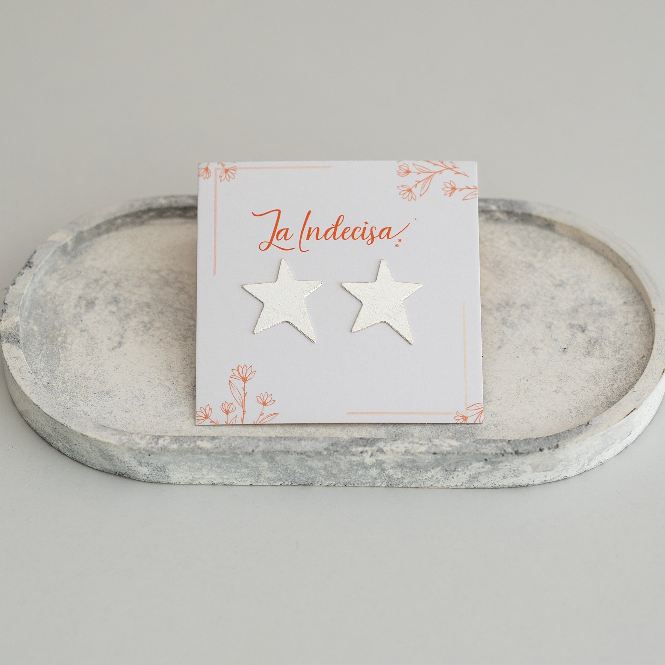 Aros Estrella Chapados en Oro o Plata