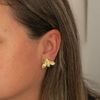 Aros Abeja Chapados en Oro