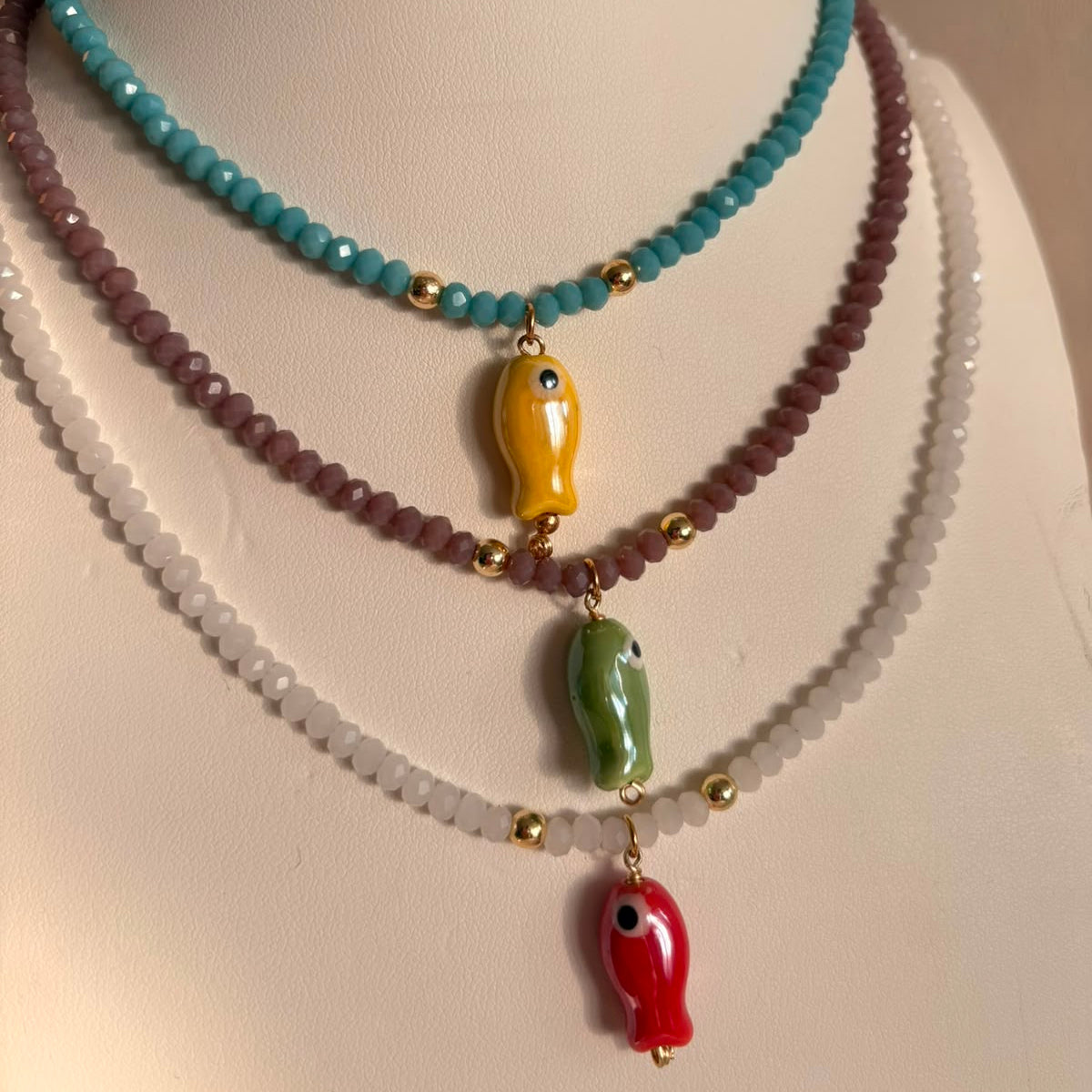 Collar de Cristal con pez